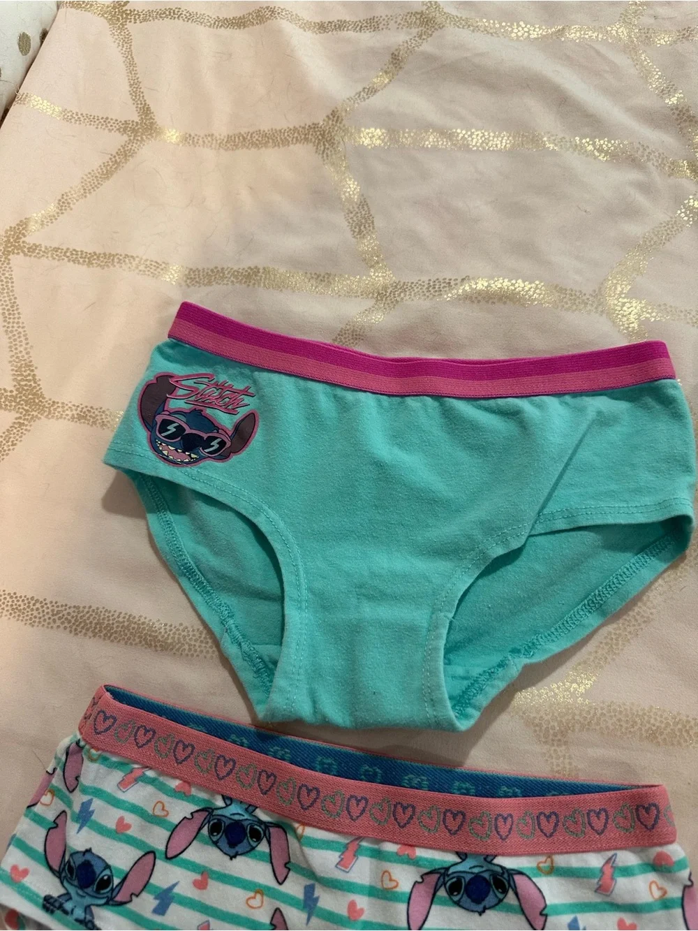 Lot of Squishmallows and Stitch girls size 8/large hipster underwear EUC - Picture 6 of 8